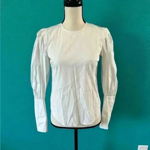 Veronica Beard Tops - Veronica beard CLARKE BUTTON-BACK POPLIN TOP IN WHITE in size 0